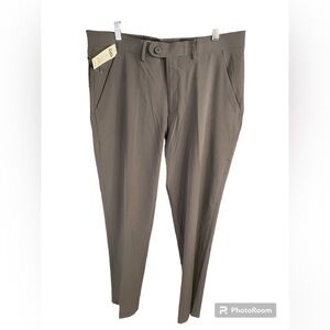 NWT Haggar 36x32 Slim Fit Flex Right For Men’s Plain Weave Charcoal Pant